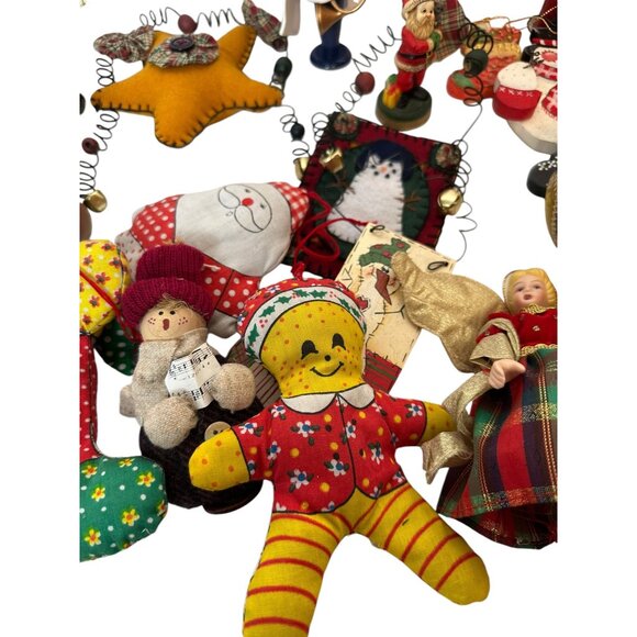 Christmas Ornament Lot Reindeer, Mice, Gingerbread, Mixed lot of Modern and Vint - Picture 6 of 16